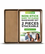 NutriChef 2-Piece Nonstick XL Cookie Sheets for Baking (Open Box) - $579.65 MXN