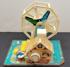 Vtg 1966 Fisher Price Music Box Ferris Wheel Little People Tested - Please Read - $14.01