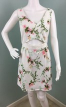 NWT Women&#39;s MADE for Impulse Ivory Floral Print Scuba Cutout Dress Sz 12 - $25.98