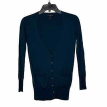 J. Crew Cardigan Sweater Size XS Deep Turquoise 100% Merino Wool Womens LS - £21.70 GBP