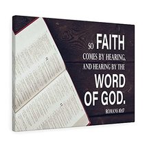 Express Your Love Gifts Bible Verse Canvas Faith Comes from Romans 10:17 Hearing - £111.72 GBP