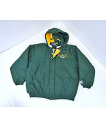 90s Green Bay Packers NFL Starter Mens Jacket Yellow Hooded Pockets Vint... - £41.91 GBP