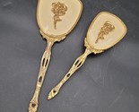 Vintage Stylebuilt Accessories 24K GOLD PLATED New York Rose Mirror Brus... - £23.38 GBP