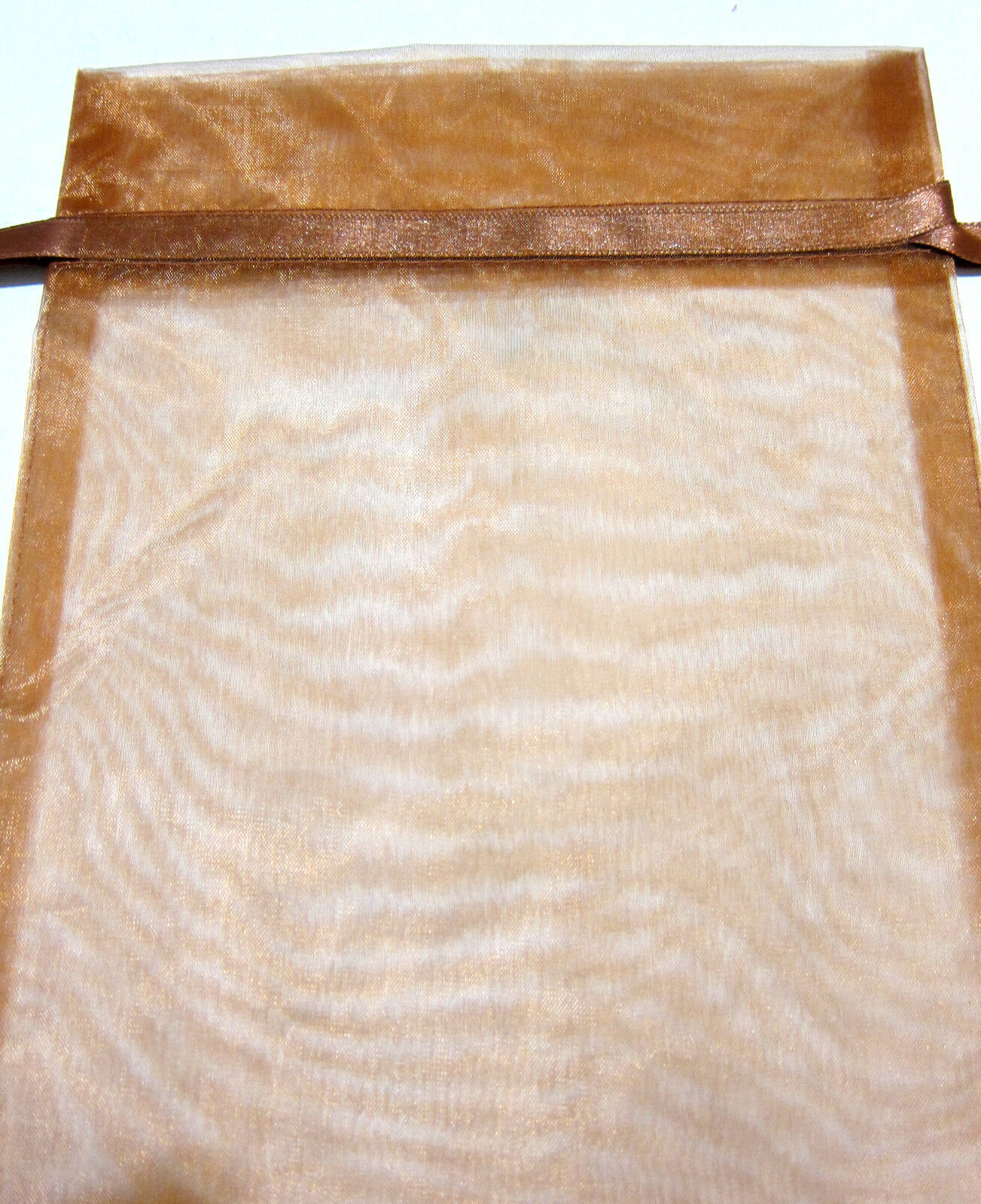 Cisco Traders Brown Organza Drawstring Pouch 9x8in QTY1 Jewelry Gift Bag - $1.67
