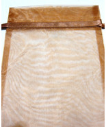 Cisco Traders Brown Organza Drawstring Pouch 9x8in QTY1 Jewelry Gift Bag - $2.31 CAD