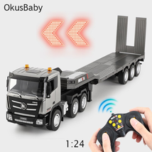 1:24 Huina 2.4Ghz Remote Control Trailer Truck Toy Model with Sound and ... - $134.75