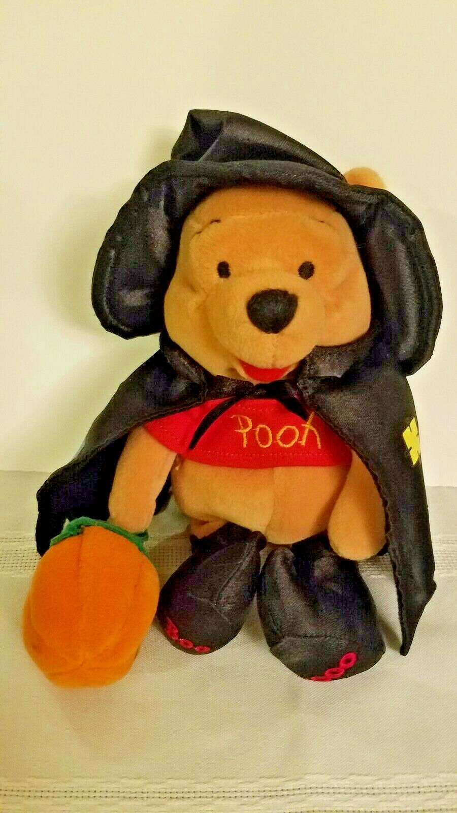 Disney Store 8 &quot; Winnie the Pooh Witch with Pumpkin Bean Bag Plush - $14.99