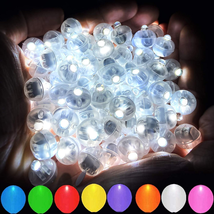 White LED Balloon Light 100Pcs,Tiny Light Mini round Led Ball Lamp for Paper Lan - £14.15 GBP