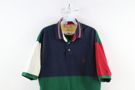 Vintage 90s Streetwear Mens XL Distressed Color Block Collared Polo Shirt Cotton - £30.89 GBP