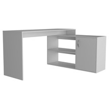 60" White L Shape Computer Desk - $7,791.82 MXN