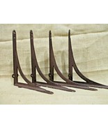 4 Antique Style Shelf Brackets Braces Wall Bracket Cast Iron Corbels Pla... - $63.07 CAD