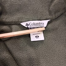 Columbia XM6981 Men's Medium Green Full Zip Fleece Jacket Stand-Up Collar Pocket image 3