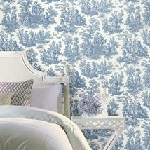 Country Life Toile Peel And Stick Wallpaper By Waverly, Model Number Rmk11868Wp, - £35.10 GBP