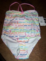 Size 6X Baby Phat White Multi Colored Swimsuit Swim Bathing Suit One-Piece New - £12.79 GBP