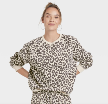 Grayson Threads Women&#39;s Long Sleeve Leopard Print Sweatshirt, M - £4.69 GBP