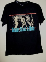 Crosby Stills &amp; Nash Concert Tour Shirt Vintage 1988 Vidiots Single Stitched LG - £129.74 GBP