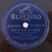 Elton Britt – Weep No More, My Darlin&#39; / Someday - 1945 78 rpm Record 33-0521 - £12.93 GBP