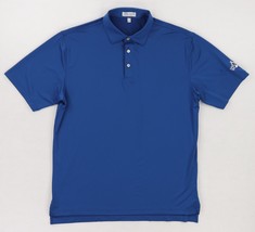 Peter Millar Summer Comfort Polo Shirt Men&#39;s Large Blue Golf Performance GCP Cup - £14.69 GBP