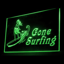 120092B sexy girl gone surfing Wind Crystal water Beer Bar Pub LED Light Sign - £17.57 GBP