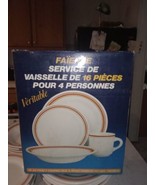 Vintage Ironstone Dinnerware 16 PC Set Plates  Mugs , bowls made in Braz... - $4,139.50 MXN