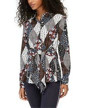 Tommy Hilfiger Womens Printed Button-Down Top, Size XL - £26.11 GBP