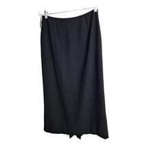 Liz Claiborne Classic Petite Women&#39;s Black Long  Pencil Skirt  12P Back Slit - £22.48 GBP
