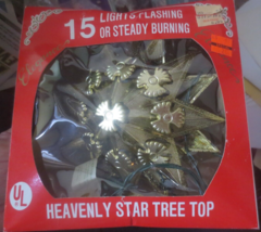 Vintage Liberty Bell Christmas Heavenly Star Tree Top Topper - £9.74 GBP