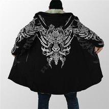 Oyal mandala premium cloak 3d all over printed hoodie cloak for men women winter fleece thumb200