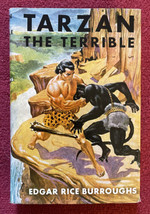 Tarzan The Terrible Lite Read HC Original DJ Edgar Rice Burroughs 1950s ... - £30.36 GBP