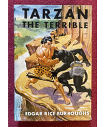 Tarzan The Terrible Lite Read HC Original DJ Edgar Rice Burroughs 1950s ... - $38.62