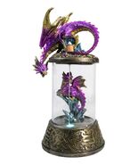 Purple Dragon Guarding Hatchling Celtic Knot Canister Backflow Incense B... - $56.58 CAD