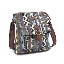 Annmouler Vintage Women Shoulder Bag Fabric Crossbody Bag Brand Designer Handbag - £36.44 GBP