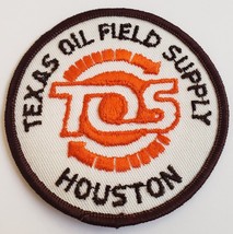 Texas Oil Field Supply Houston 3&quot; embroidered patch - £6.22 GBP