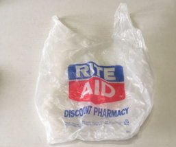 Vintage Rite Aid discount pharmacy plastic bag movie photo prop - $19.75