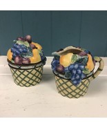 Mikasa Sugar Bowl and Creamer Serving Set of 2 Fruit Motif KT429 Garden ... - €43,90 EUR