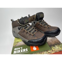 Mens Boots Ozark Trail Mid Top Waterproof Leather Hiker Hiking Brown Size 6 - £26.93 GBP