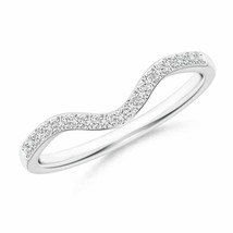 ANGARA 0.17 Ctw Diamond Curved Comfort Fit Women&#39;s Band in 14K Gold (Grade-HSI2) - $710.10