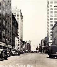 RPPC Pacific Ave Downtown Tacoma Washington 1920s Ellis Antique Cars PCBG6F - $29.99