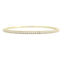 Authenticity Guarantee 
Thin Round Diamond Bangle Bracelet 14K Yellow Gold, .... - £2,394.07 GBP