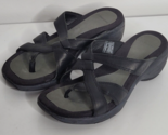 MERRELL Womens Size 7 Sundial Cross Midnight Black Slip On Sandals Shoes - $19.99