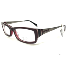 Ray-Ban Eyeglasses Frames RB5136 2286 Burgundy Red White Striped Gray 53-16-130 - £43.85 GBP
