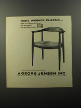 1956 Georg Jensen Chair Ad - Hans Wegner Classic - £14.44 GBP