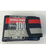 vintage large king size wallet galaxy 100 holds photos and cards cadillac  - $24.70