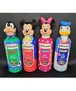 Disney Johnson&#39;s Soaky Bubble Bath Bottles Mickey Minnie Donald Goofy EM... - $1,194.52 MXN