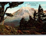 Vue De Pinacle Pic MT Rainier National Park Washington Unp DB Carte Post... - $3.35