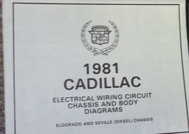 1981 Cadillac Deville Seville Diesel Electrical Wiring Circuit Chassis Body Diag - £23.97 GBP