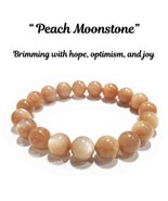 Madagascar Peach Moonstone Crystal Bracelet - Moonstone Jewelry for Wome... - $430.00