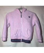 Tommy Hilfiger Girl&#39;s SZ 6X Pink Hoodie Full Zipper Logo Jacket Q36 - $26.88 CAD
