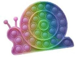 5.5&quot; PASTEL SNAIL RAINBOW BUBBLE POPPER SILICONE STRESS RELIEVER TY512 n... - £6.71 GBP