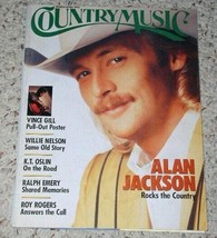 Alan Jackson Country Music Magazine Vintage 1992 Willie Nelson Vince Gil... - $19.99